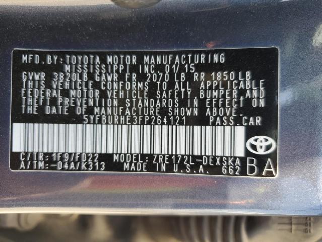 2015 TOYOTA COROLLA L - 5YFBURHE3FP264121
