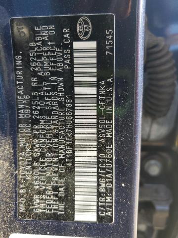 2017 TOYOTA CAMRY LE A 4T1BF1FK7HU667881