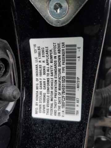 2017 HONDA CIVIC EX - 19XFC2F78HE011025