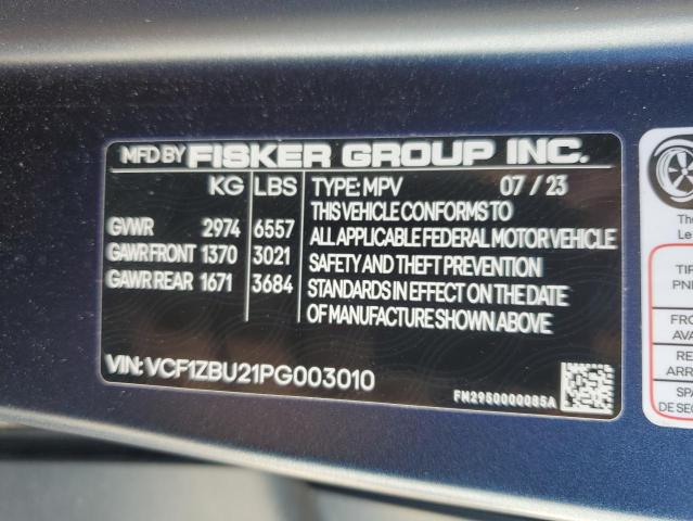 2023 FISKER AUTOMOTIVE OCEAN - VCF1ZBU21PG003010