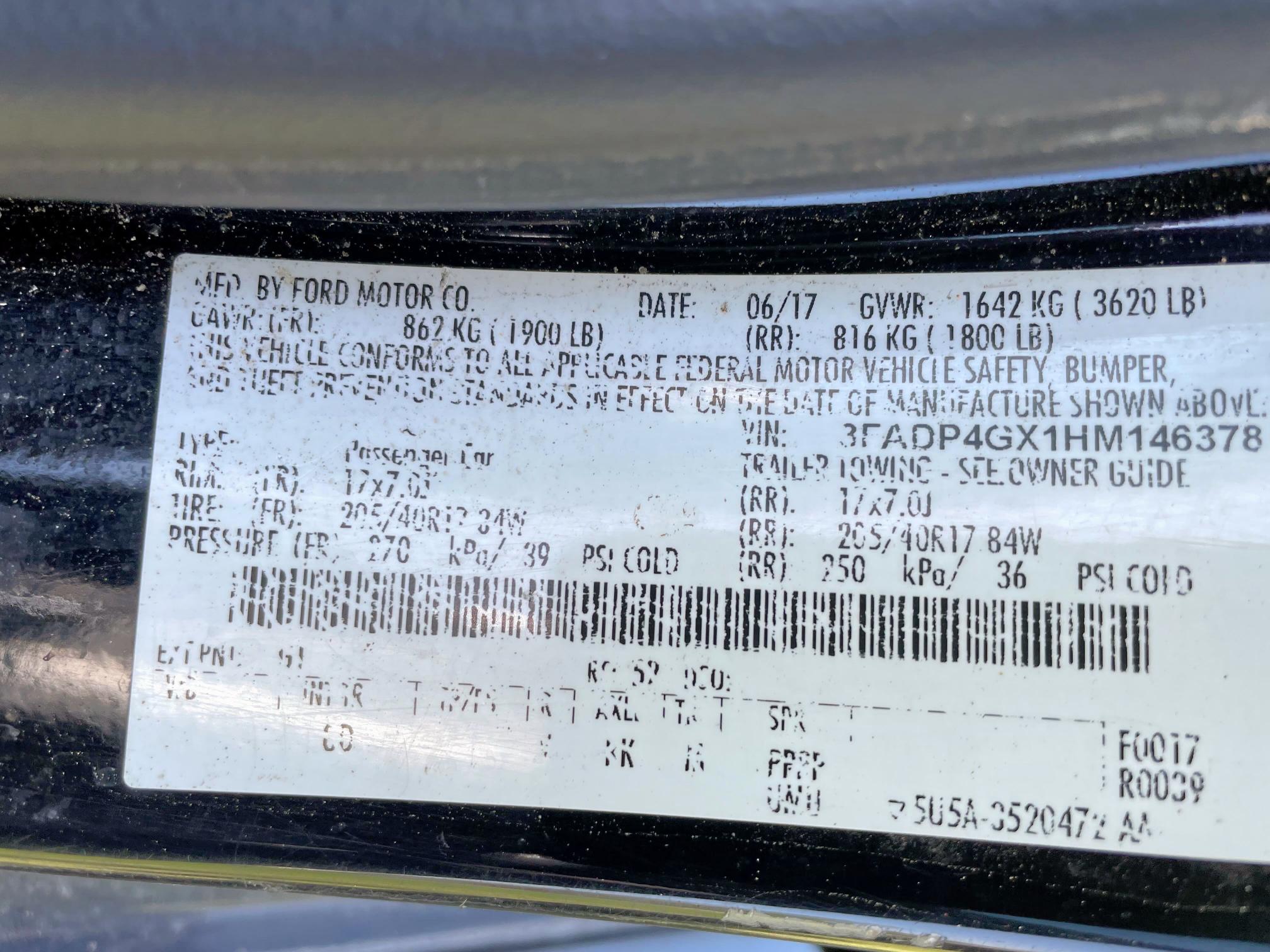 2017 FORD FIESTA ST 3FADP4GX1HM146378