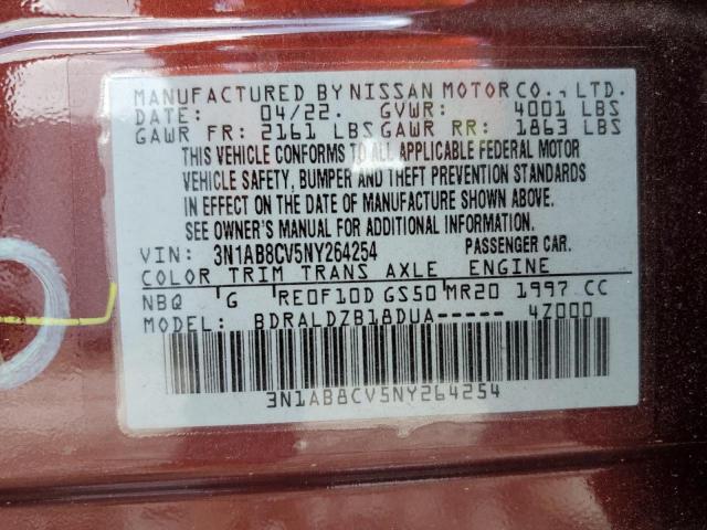 2022 NISSAN SENTRA SV - 3N1AB8CV5NY264254