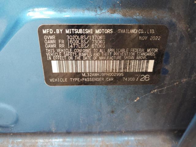 2023 MITSUBISHI MIRAGE SE ML32AWHJ9PH002995
