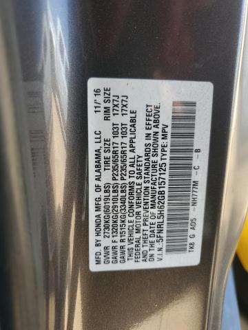 2016 HONDA ODYSSEY EX 5FNRL5H62GB157125