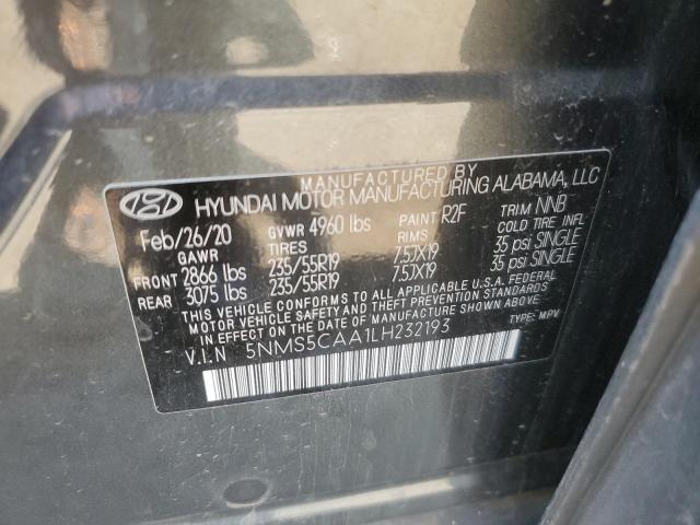 2020 HYUNDAI SANTA FE L 5NMS5CAA1LH232193