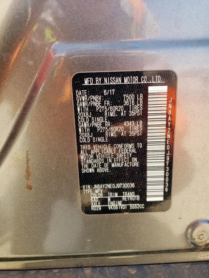 2018 NISSAN ARMADA PLA JN8AY2NE0J9730036