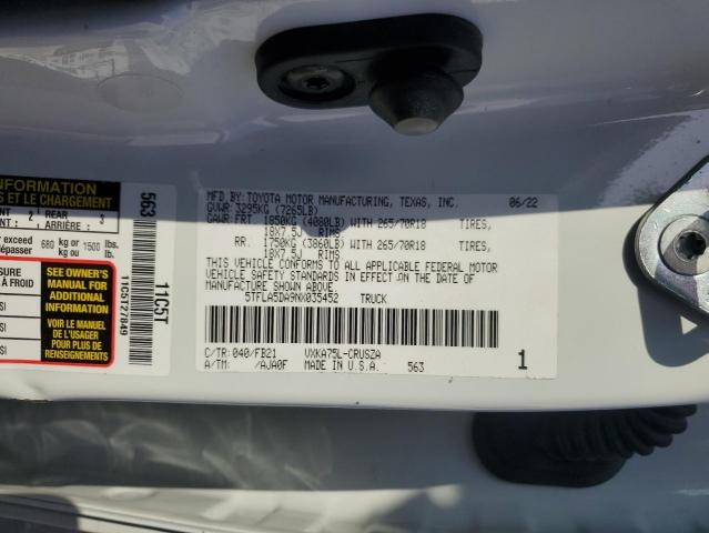 2022 TOYOTA TUNDRA DOU - 5TFLA5DA9NX035452
