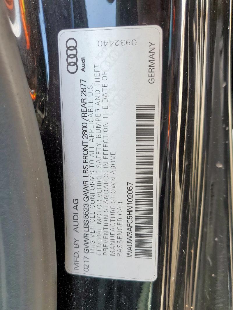 2017 AUDI A7 COMPETI WAUW3AFC5HN102057