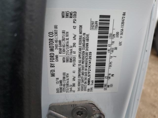 2019 FORD TRANSIT CO - NM0LS7F21K1412639