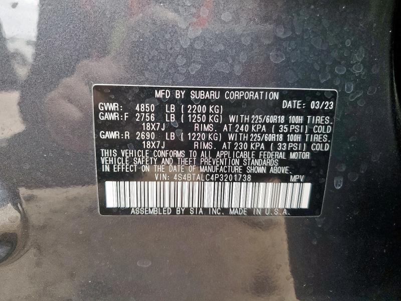 2023 SUBARU OUTBACK ON 4S4BTALC4P3201738