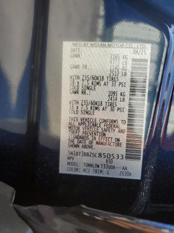 2025 NISSAN ROGUE SV 5N1BT3BB2SC850533