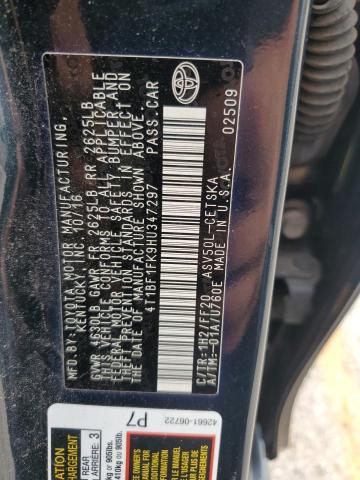 2017 TOYOTA CAMRY LE - 4T1BF1FK9HU347297
