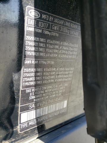 2017 LAND ROVER RANGEROVER SALWV2FE7HA145402