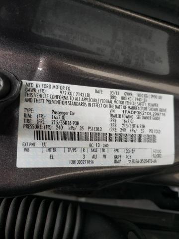 2013 FORD FOCUS SE - 1FADP3K21DL299716