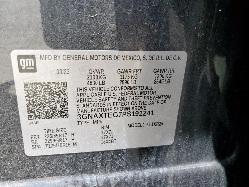 2023 CHEVROLET EQUINOX LT - 3GNAXTEG7PS191241
