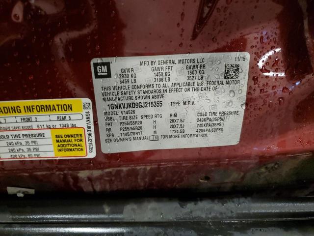 2016 CHEVROLET TRAVERSE L - 1GNKVJKD9GJ215355