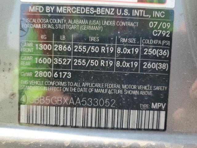 2010 MERCEDES-BENZ ML 350 #3246940216