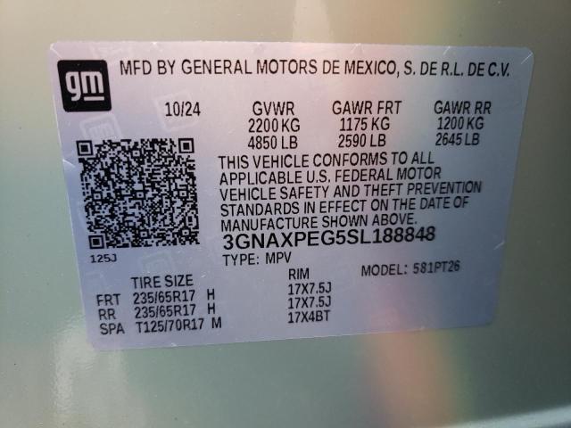 2025 CHEVROLET EQUINOX LT 3GNAXPEG5SL188848