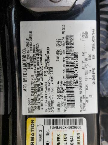 2017 LINCOLN CONTINENTA 1LN6L9BCXH5626808