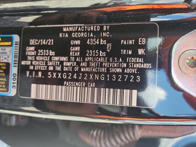 2022 KIA K5 LX 5XXG24J2XNG132723