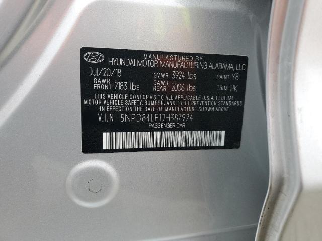 2018 HYUNDAI ELANTRA SE - 5NPD84LF1JH387924