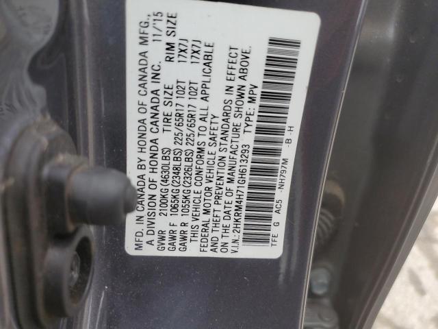 2016 HONDA CR-V EXL 2HKRM4H71GH613293