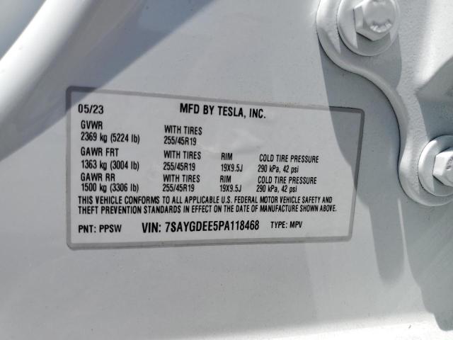 2023 TESLA MODEL Y 7SAYGDEE5PA118468