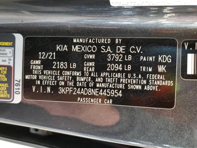 2022 KIA FORTE FE - 3KPF24AD8NE445954