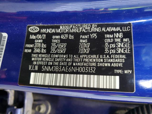 2022 HYUNDAI TUCSON SEL - 5NMJB3AE6NH003132