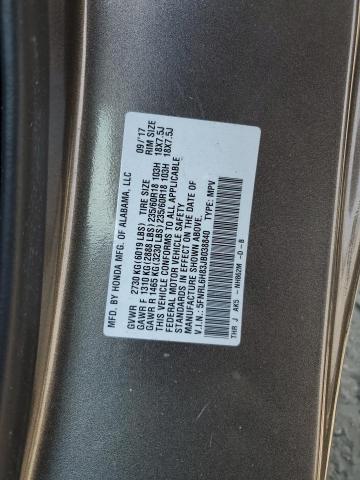 2018 HONDA ODYSSEY TO 5FNRL6H83JB038840
