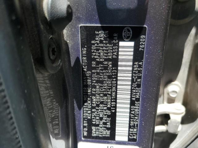 2019 TOYOTA CAMRY L - 4T1B11HK9KU841131