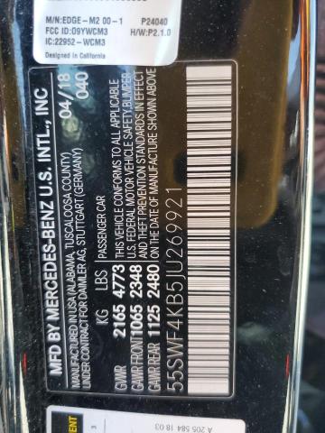 2018 MERCEDES-BENZ C 300 4MAT 55SWF4KB5JU269921