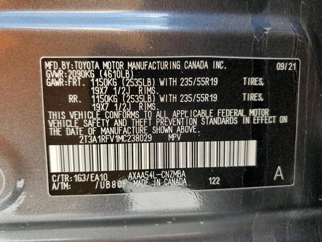2021 TOYOTA RAV4 XLE P 2T3A1RFV1MC238029