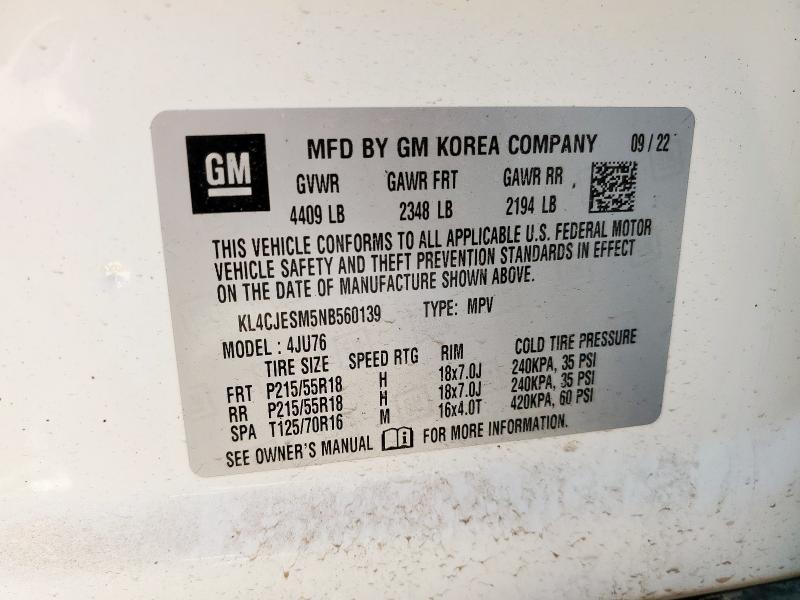 2022 BUICK ENCORE PRE KL4CJESM5NB560139