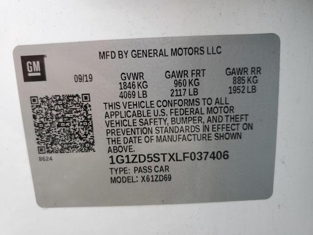 2020 CHEVROLET MALIBU LT - 1G1ZD5STXLF037406