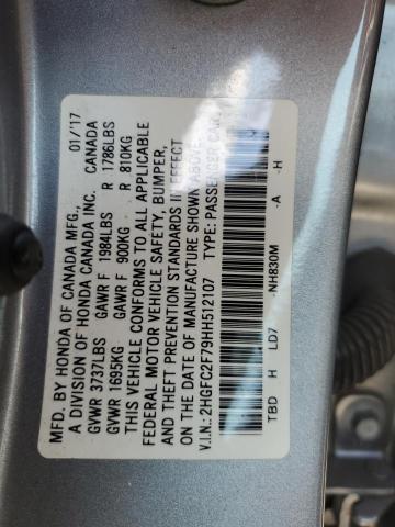 2017 HONDA CIVIC EX - 2HGFC2F79HH512107