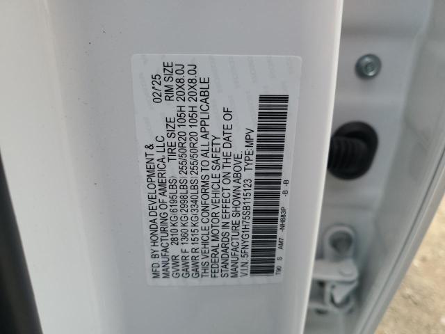 2025 HONDA PILOT TOUR 5FNYG1H75SB115123