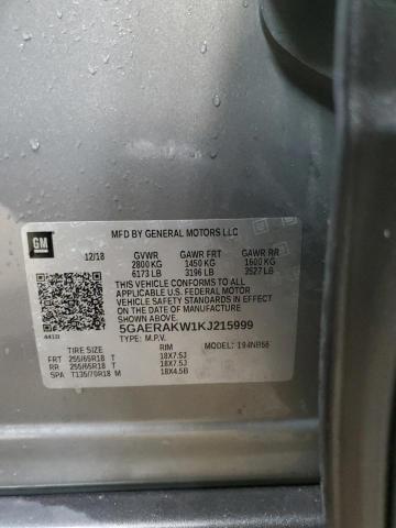 2019 BUICK ENCLAVE 5GAERAKW1KJ215999
