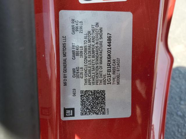 2019 CHEVROLET CAMARO LS 1G1FB1RX6K0144867