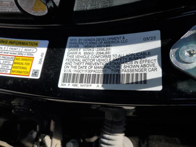 2023 HONDA ACCORD EX - 1HGCY1F30PA022311