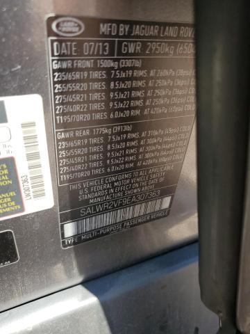 2014 LAND ROVER RANGE ROVE - SALWR2VF9EA307363