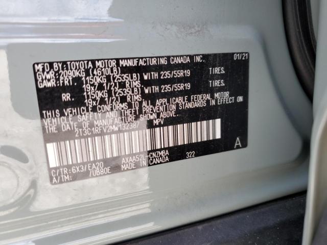 2021 TOYOTA RAV4 XLE P 2T3C1RFV2MW132387