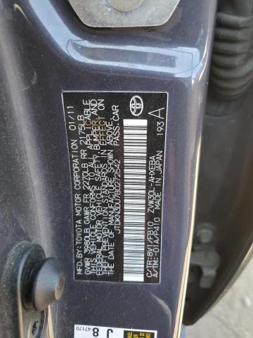 2011 TOYOTA PRIUS - JTDKN3DU7B0272542