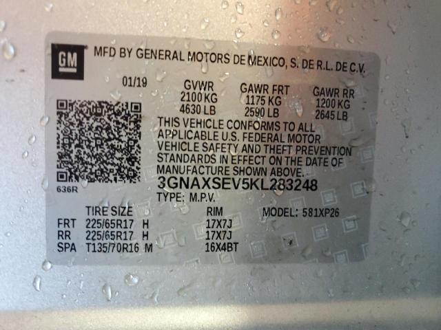 2019 CHEVROLET EQUINOX LS 3GNAXSEV5KL283248