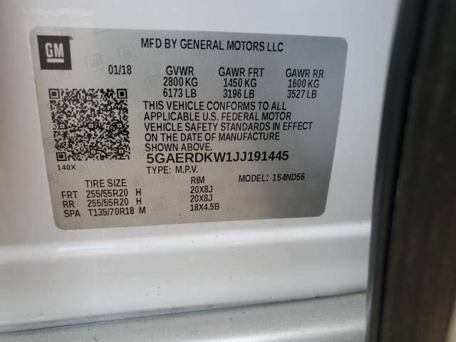 2018 BUICK ENCLAVE AV 5GAERDKW1JJ191445