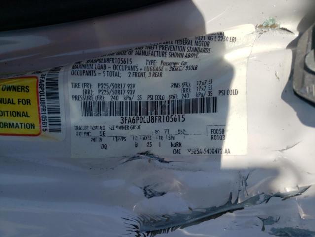 2015 FORD FUSION SE - 3FA6P0LU8FR105615