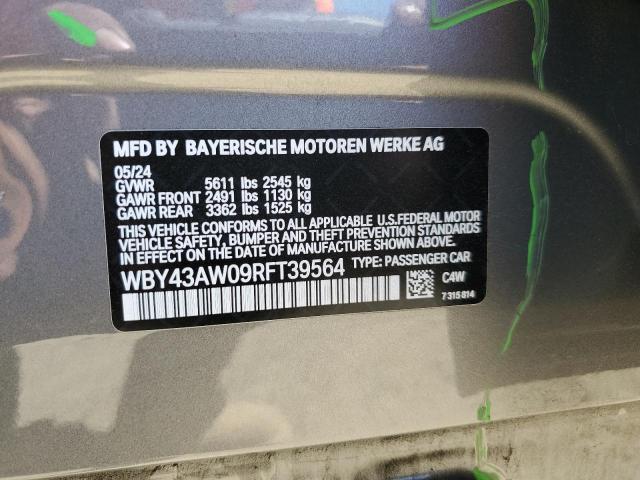 2024 BMW I4 EDRIVE WBY43AW09RFT39564