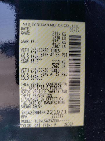 2015 NISSAN MURANO S 5N1AZ2MH4FN221971