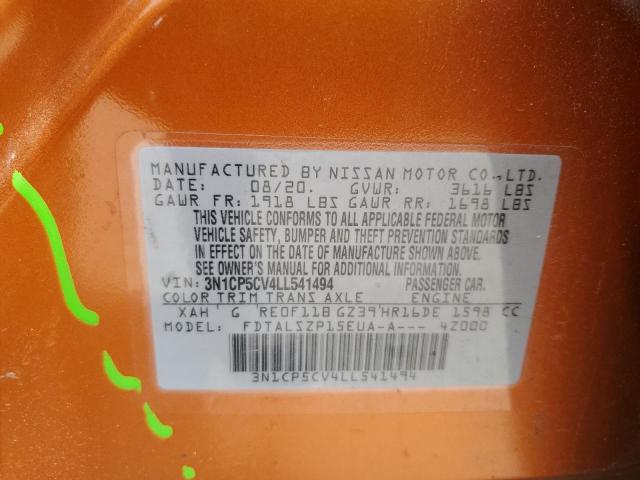 2020 NISSAN KICKS SV - 3N1CP5CV4LL541494