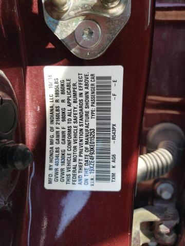 2019 HONDA INSIGHT TO 19XZE4F93KE015253